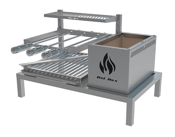 Parrilla Residencial Premium INOX 304- Alvenaria 74x45