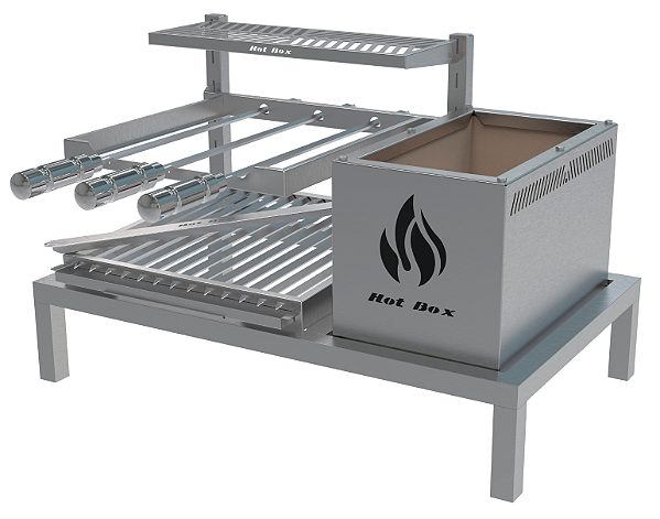 Parrilla Residencial Premium INOX 304- Alvenaria 74x45