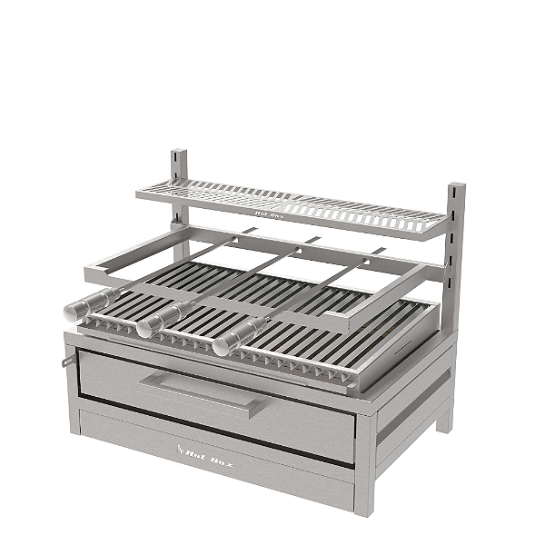 Churrasqueira Parrilla Residencial Premium INOX 304 74x45cm – Bancada