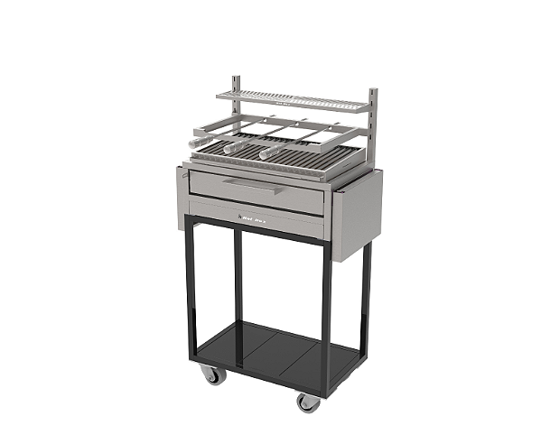 Parrilla Residencial Premium INOX 304 - Carrinho 74 x 45cm