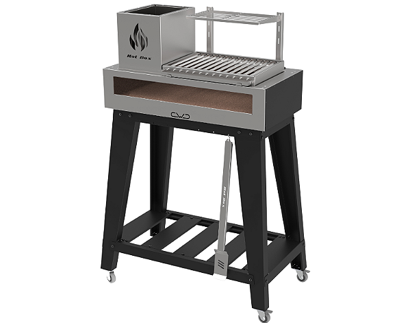 Parrilla Residencial Com Carrinho 75 x 38cm