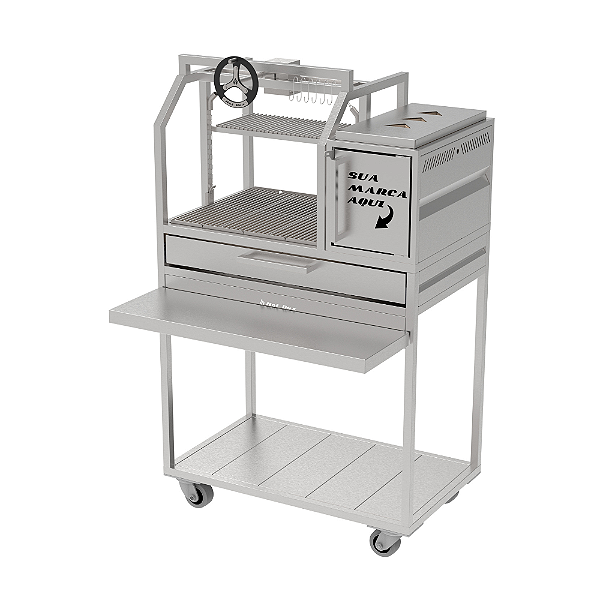 Parrilla Profissional Premium 80cm OU 100cm, 1 Volante - INOX 304