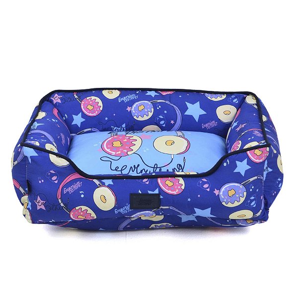 Cama Caminha Para Pet Cachorro e Gato Space Donuts Azul Emporium Distripet