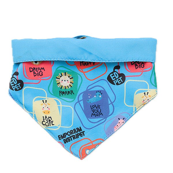 Bandana Para Pet Cachorro e Gato Happy Animals Azul Emporium Distripet