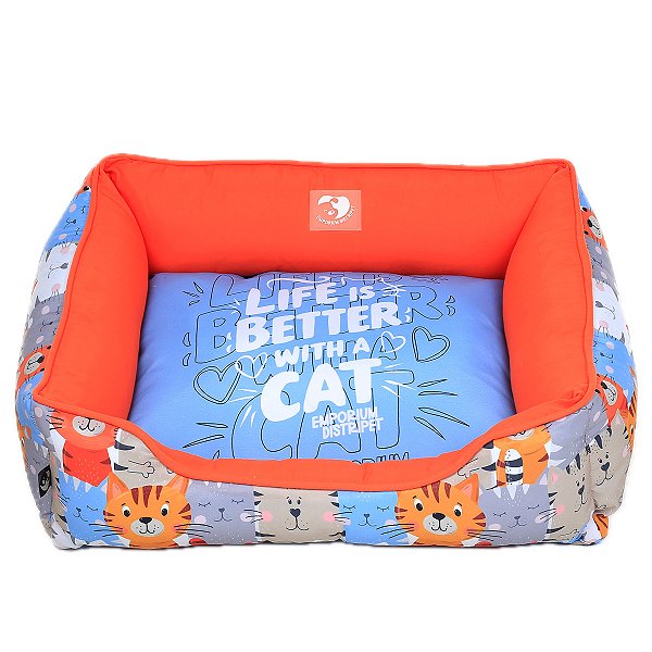 Cama Cat Life Cinza Para Pet Emporium Distripet