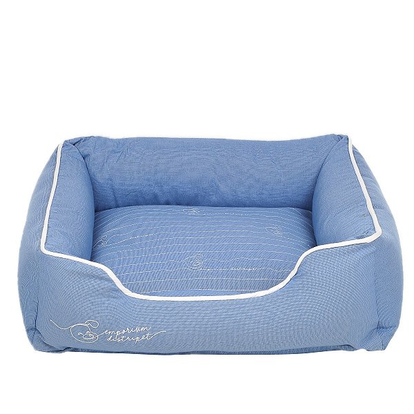 Cama Para Pet Cachorro e Gato Sarja Elegance Azul Emporium Distripet