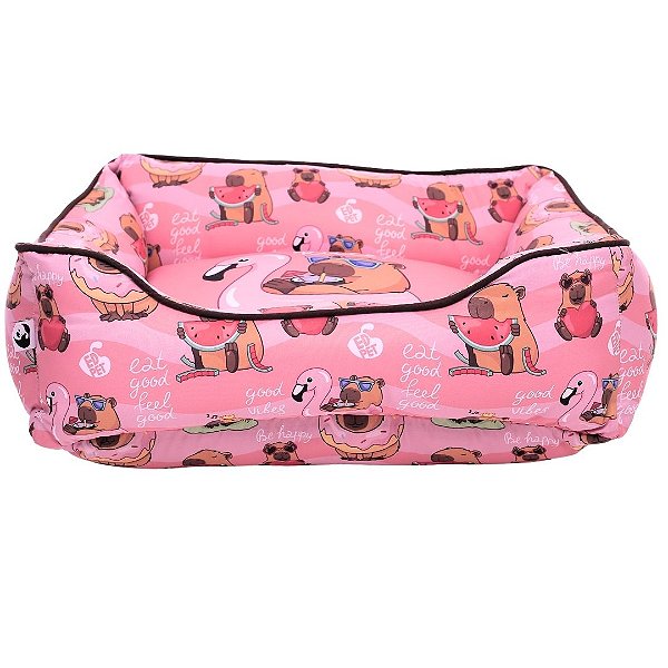 Cama Caminha Para Pet Cachorro Capivara Rosa Emporium Distripet