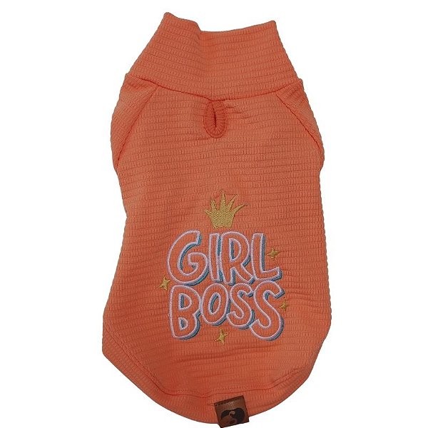 Roupinha Para Pet Cachorro Casaco Boss Salmão Emporium Distripet