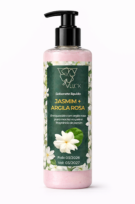 Sabonete líquido de Jasmim + argila rosa