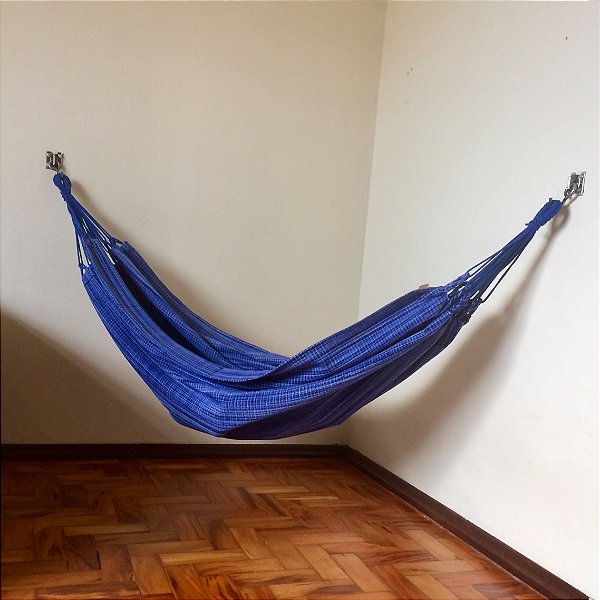 Rede infantil  azul mescla sem franja