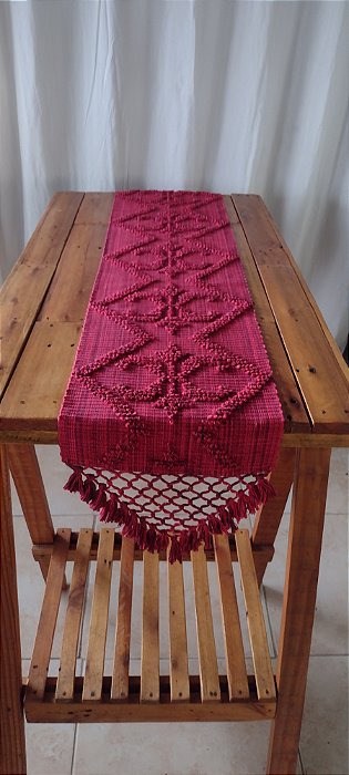 Caminho de mesa bordô mescla capuchinho