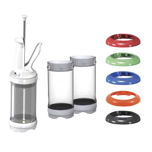 Kit Porcionador Portion Pal Fifo 710ml Com Bico de Válvula Grande Azul