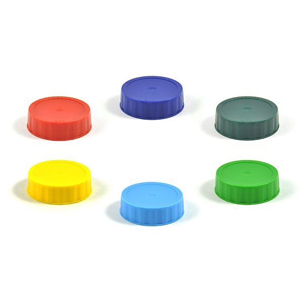 Kit com 06 Tampa Coloridas De Reposição Fechada Para Bisnagas Fifo Original