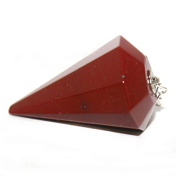Pendulo Jaspe Vermelho Para Radiestesia Facetado