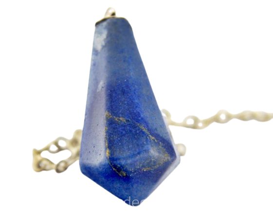 Pendulo Piramidal Quartzo Azul Pedra Natural Para Radiestesia