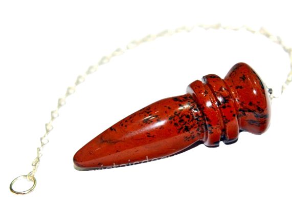 Pêndulo Pedra Obsidiana Mahogany Natural Lapidação Egípcio
