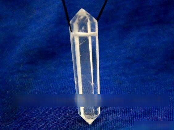 Bi Terminado Cristal Lapidado Furado Para Pingente de Colar Furo Vazado Lateral