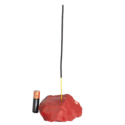 Incensário Pedra Jaspe Vermelho Bruto com Furo pra Incenso