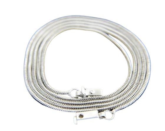 Cordão Correntinha Rabo de Rato 45cm Banho Prateado