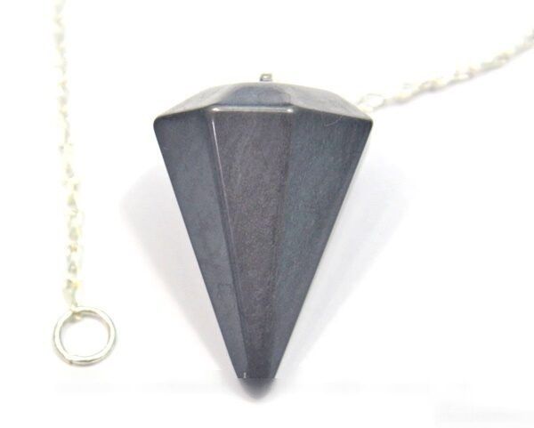 Pendulo Hematita Pedra Natural Lapidação Facetado