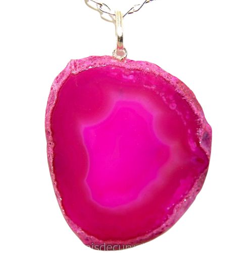 Colar 40cm Prata 925 com Chapa de Ágata Rosa Pino Prata 950