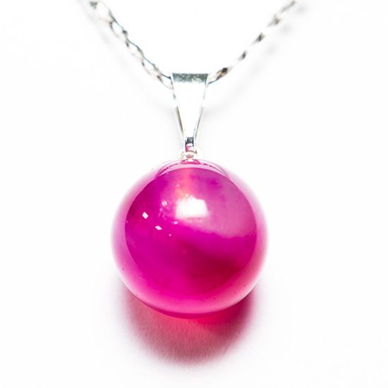 Colar Bolinha Pedra Agata Rosa Pino Prateado