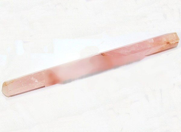 Vara ou Varinha Bastão de Quartzo Rosa Natural