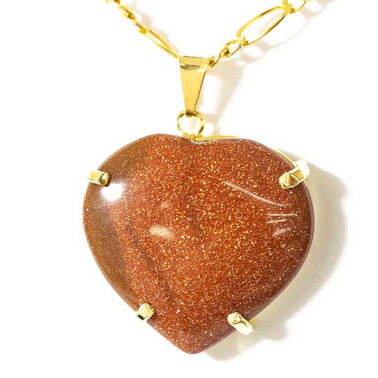 Colar Extra Coração Pedra do Sol Montagem Garra Dourado