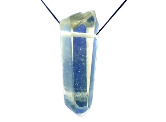 Ponta de Cristal Lemuria Furado Vazado Para Pingente