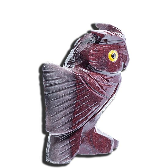 Coruja esculpida artesanato em pedra dolomita aprox. 5cm