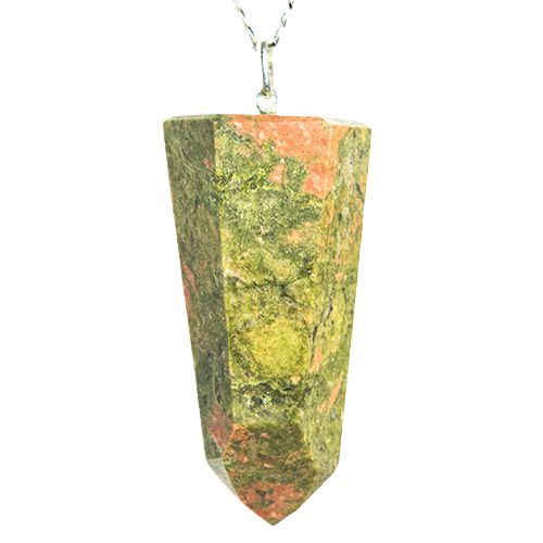 Colar Pontinha Unakita Verde Grande Pino Prata 950