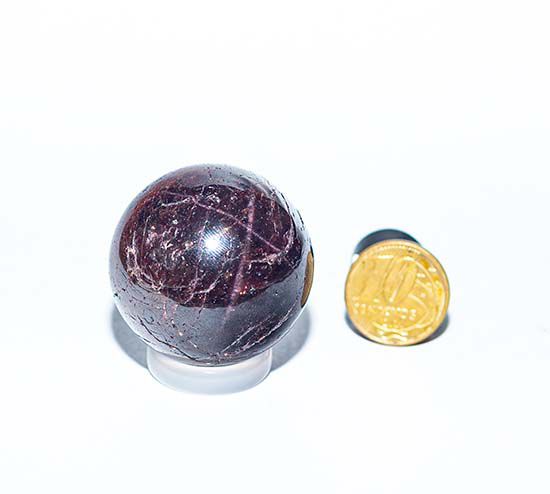 Esfera Rodolita Estrela 37 a 39mm Pedra Natural Garimpo