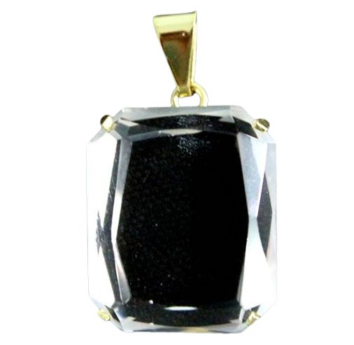 Colar Quartzo Cristal Facetado Manual Garra Dourado