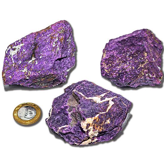 1 Purpurita Pedra Bruto Natural 70a 75mm Média 120g Classe A