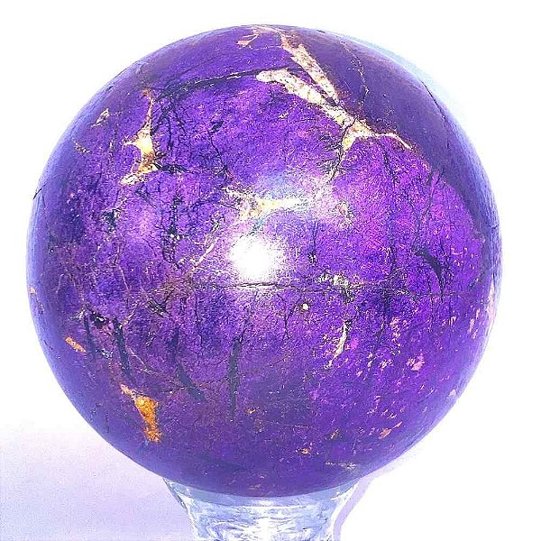 Esfera Pedra Purpurita Natural Grande 10,5 cm Decoração