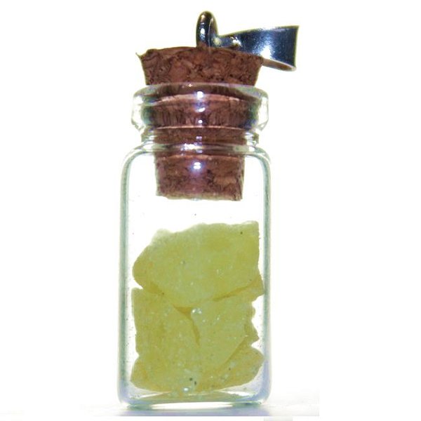 Amuleto Para Cura e Renovação Prateado de Calcedônia Verde