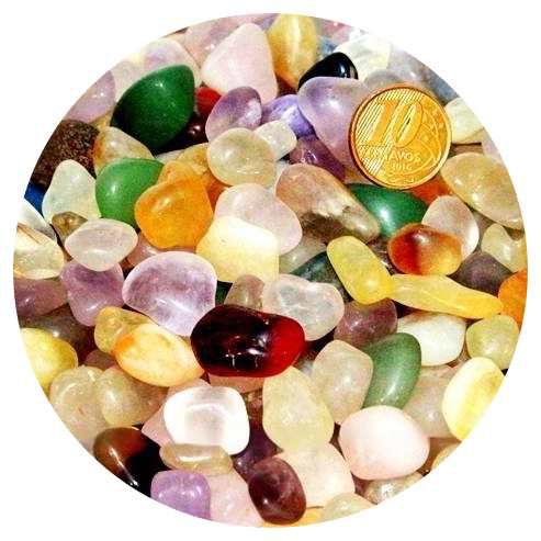 200 g Misto sortido PP Pedra Rolado Aprox 5 a 10 mm Classe B