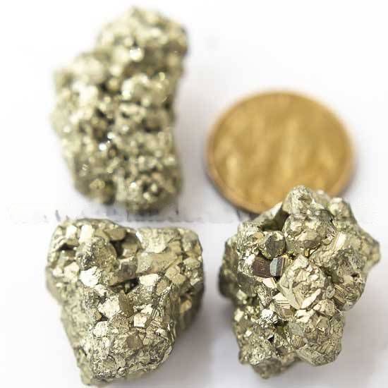 03 Pirita Peruana Pedra Bruto 16 mm Aprox 10 a 20 GR Cada