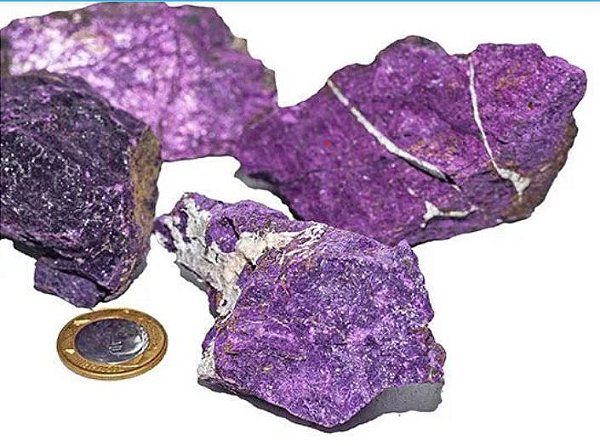 1 Purpurita Pedra Bruto Natural 90a 95mm Média 170g Classe A