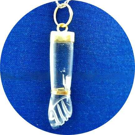 Colar Figa Pedra Quartzo Cristal Natural Montagem Dourado