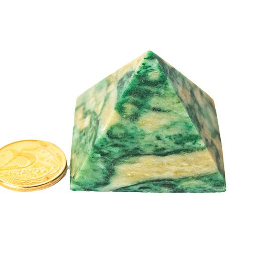 Pirâmide Pedra Jadeita 40 a 50mm entre 50 a 100g Tipo B