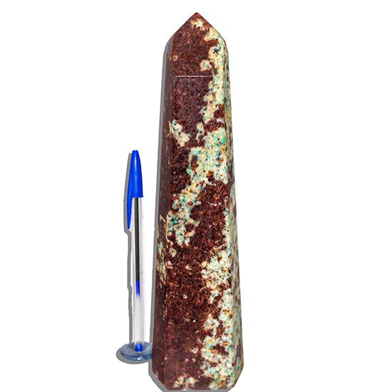 Ponta Amazonita Paraíba Grande Pedra Natural 24,5cm Classe B