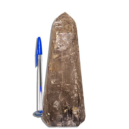 Ponta Quartzo Fumê Grande Natural 19,5cm 1,09kg Classe B