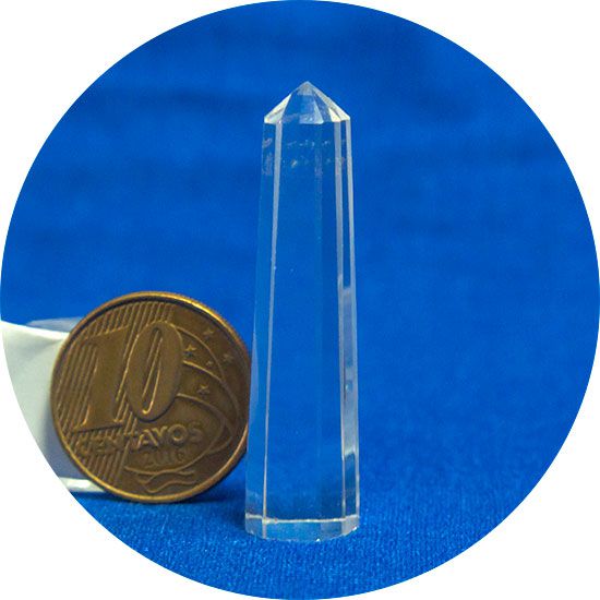 Voguel 12 Facetas 01 Ponta Pedra Cristal Extra 3 a 4 cm 5g