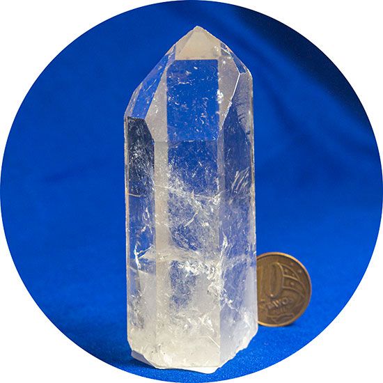 Ponta Cristal Natural Base Serrada 70 a 80 mm 120 g Tipo B