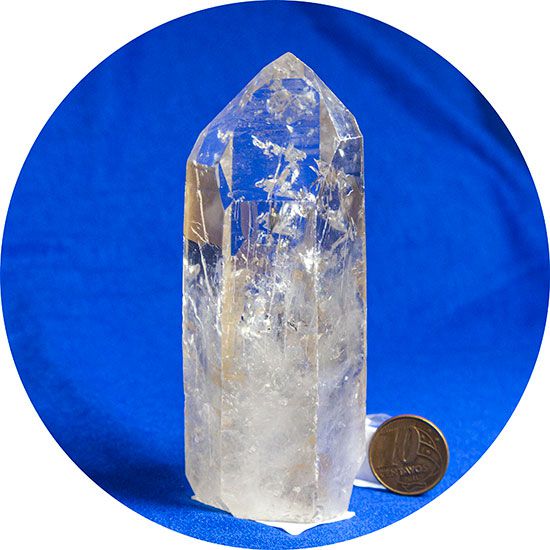 Ponta Cristal Natural Base Serrada 10 a 12 cm 300 g Tipo B