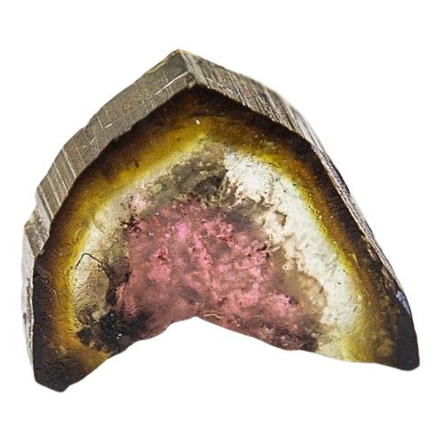 Turmalina Melancia Canudo Fatiado Gema Para Joias 10mm 2,5ct
