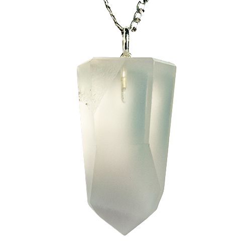 Colar Pontinha Fluorita Roxa Natural Grande Pino Prata 950