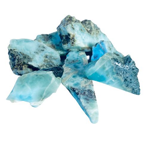 Pedra Larimar Natural Chapa Pequena 25 mm 10 gr Antiestress