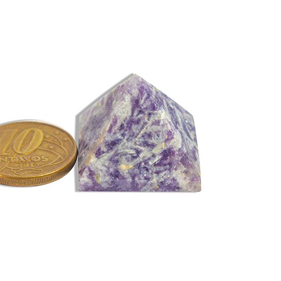 Mini Pirâmide Pedra Lepidolita Mica Baseada Na Quéops 20 mm